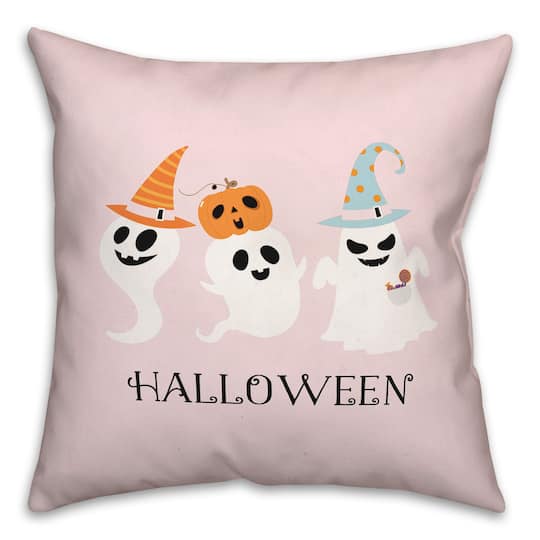 Halloween Ghosts 18&#x22; x 18&#x22; Spun Poly Pillow